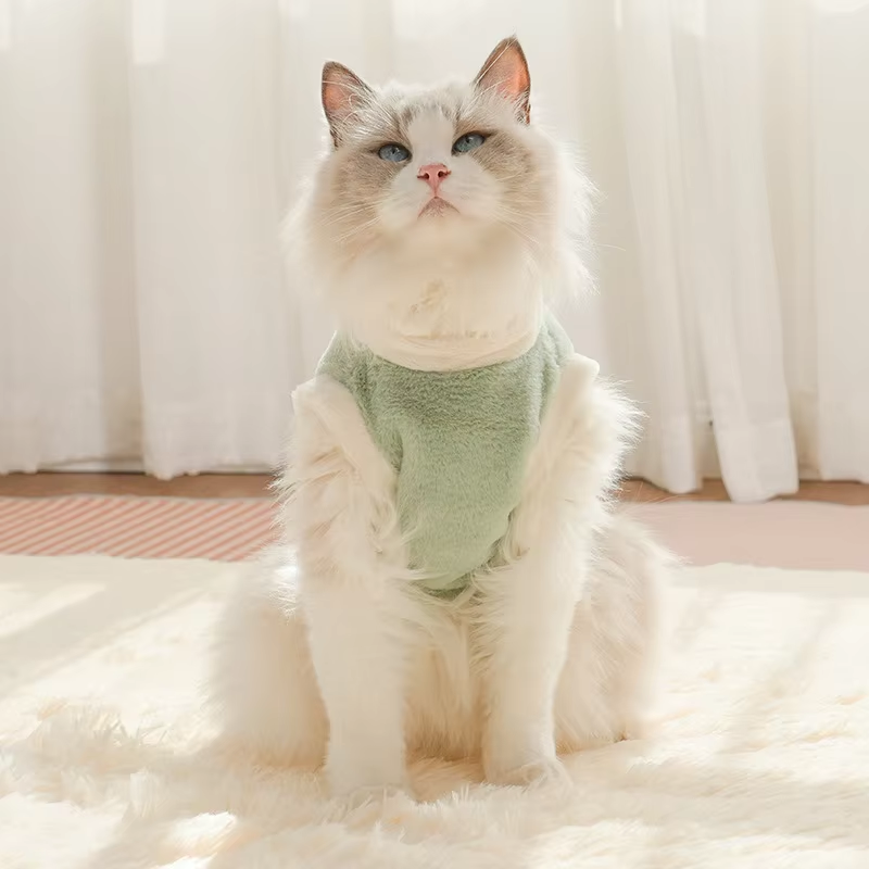 Warm Rabbit Plush Vest Pet Dog Cat Clothes