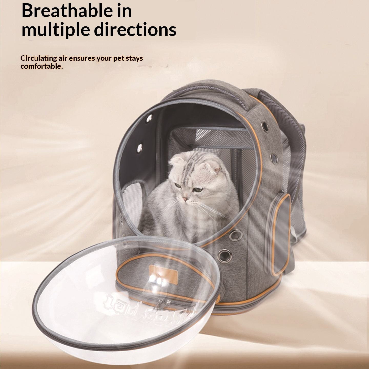 Space Capsule Pet Backpack With Wheels