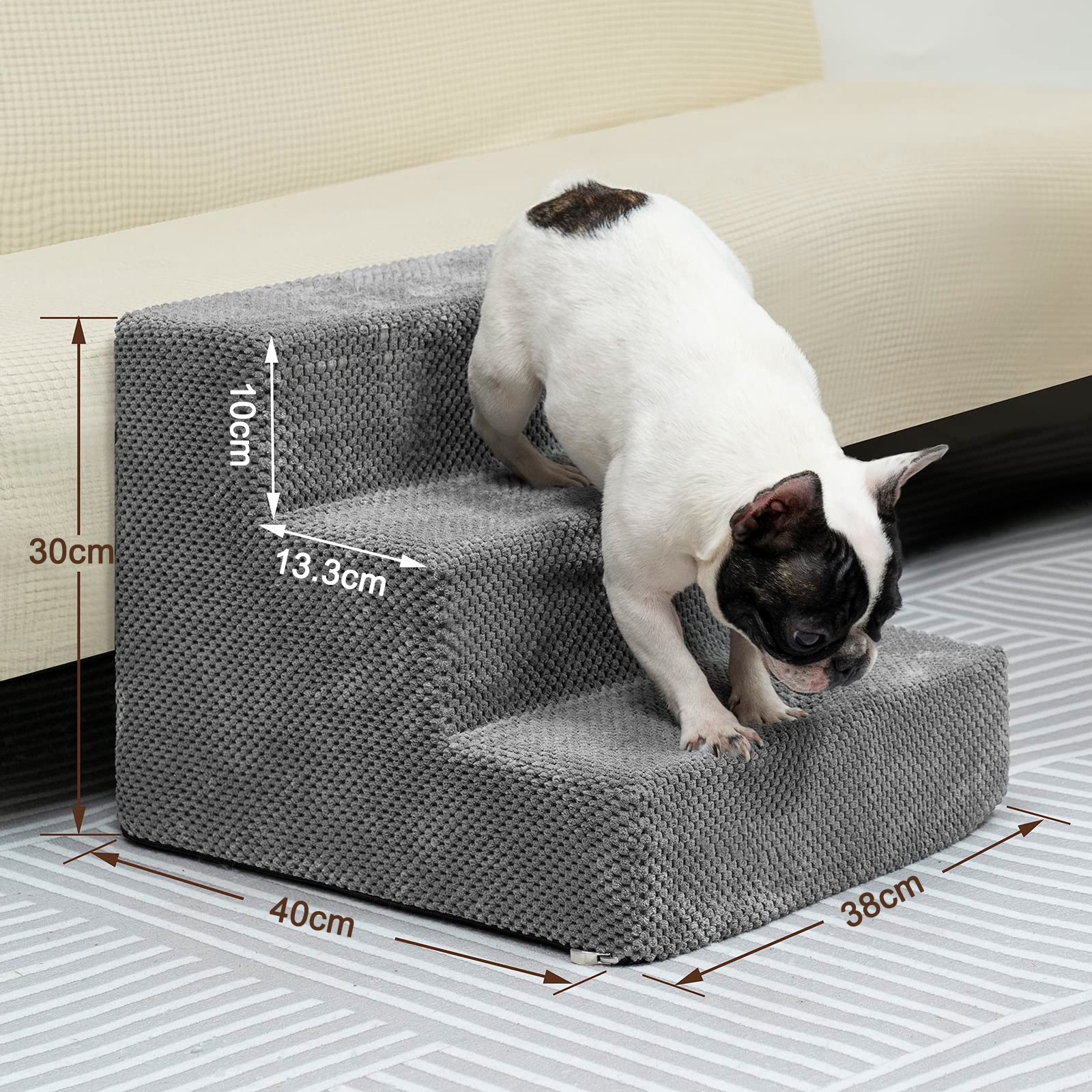 3-Step Non-Slip Pet Stairs