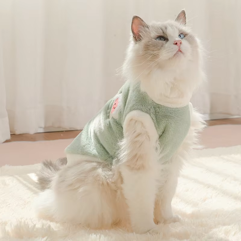 Warm Rabbit Plush Vest Pet Dog Cat Clothes