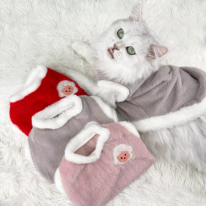 Warm Rabbit Plush Vest Pet Dog Cat Clothes