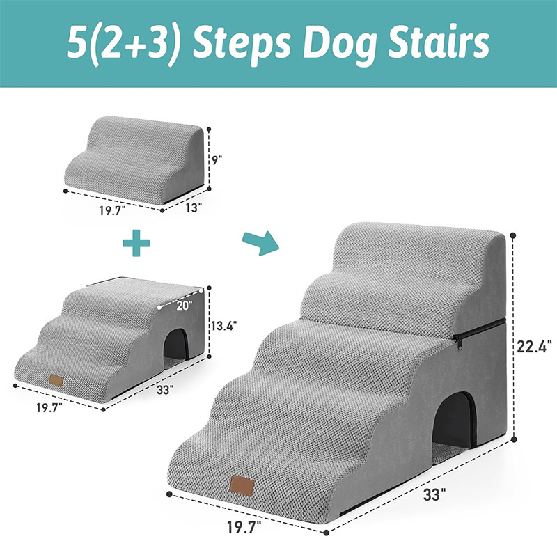 5-Step Foldable Pet Climbing Ladder
