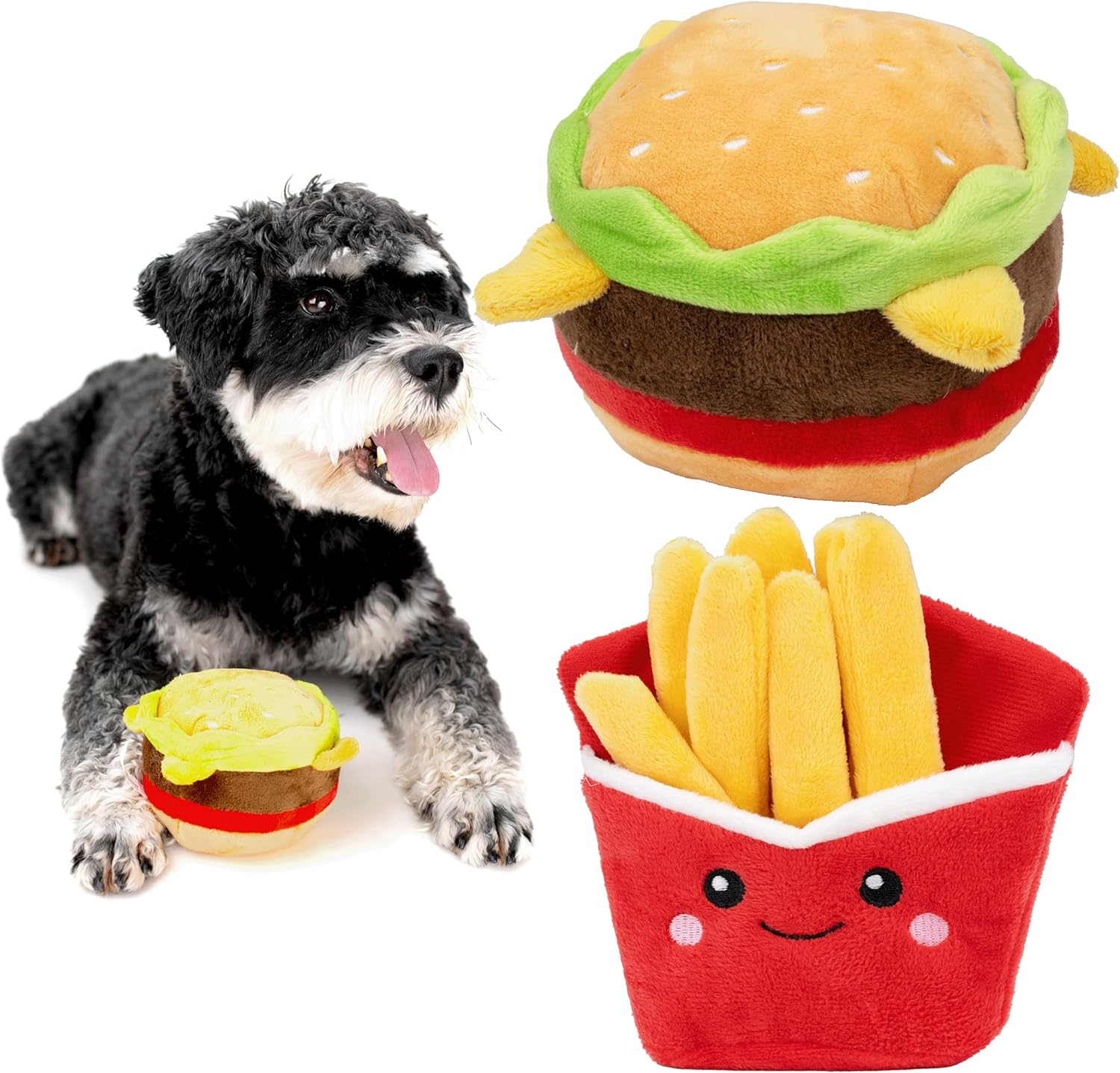 Squeaky Fast Food Plush Dog Toys