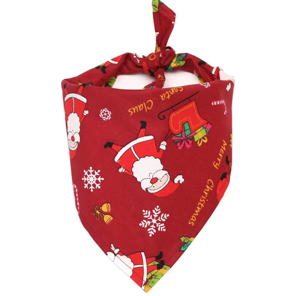 Christmas Pet Bandana, Festive Dog Triangle Scarf