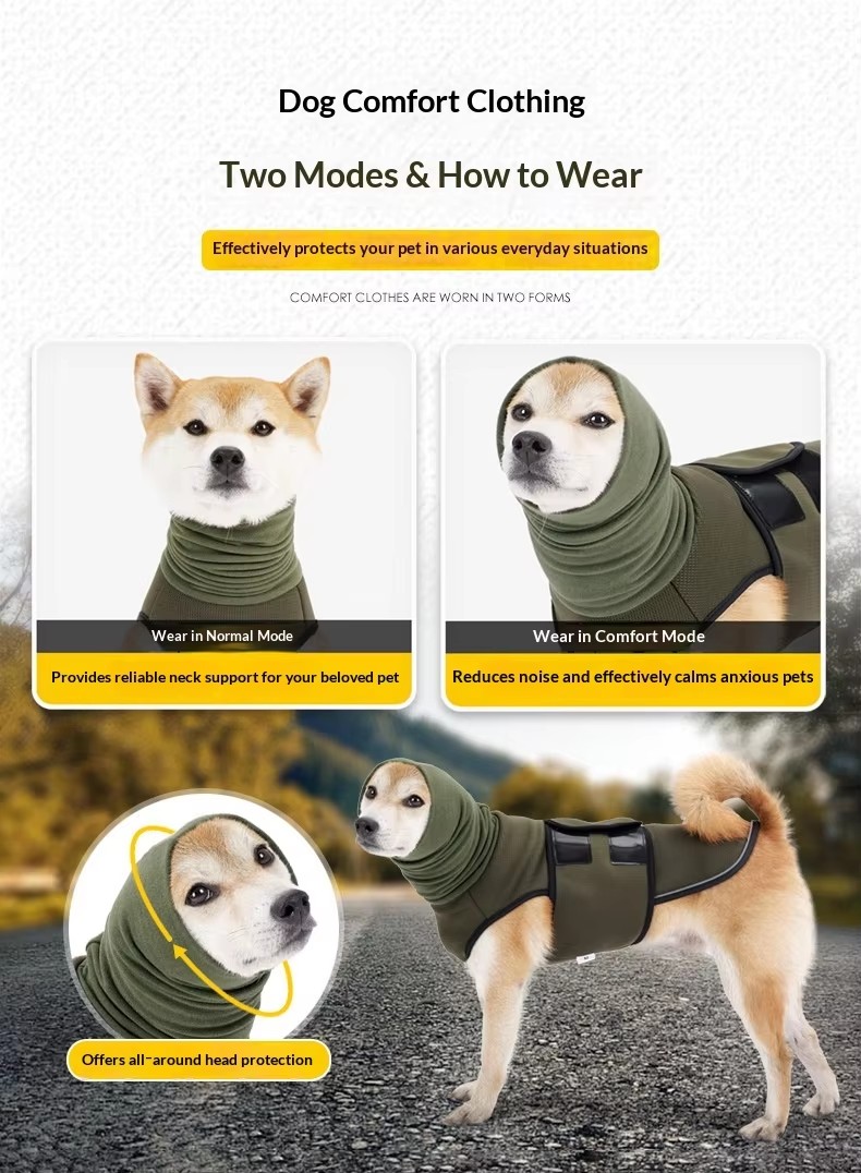 Wholesale Dog Anxiety Relief Shirt With Calming Hood