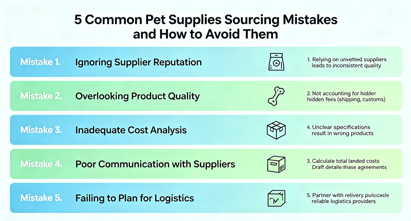 5 Common Pet Supplies Sourcing Mistakes and How to Avoid Them