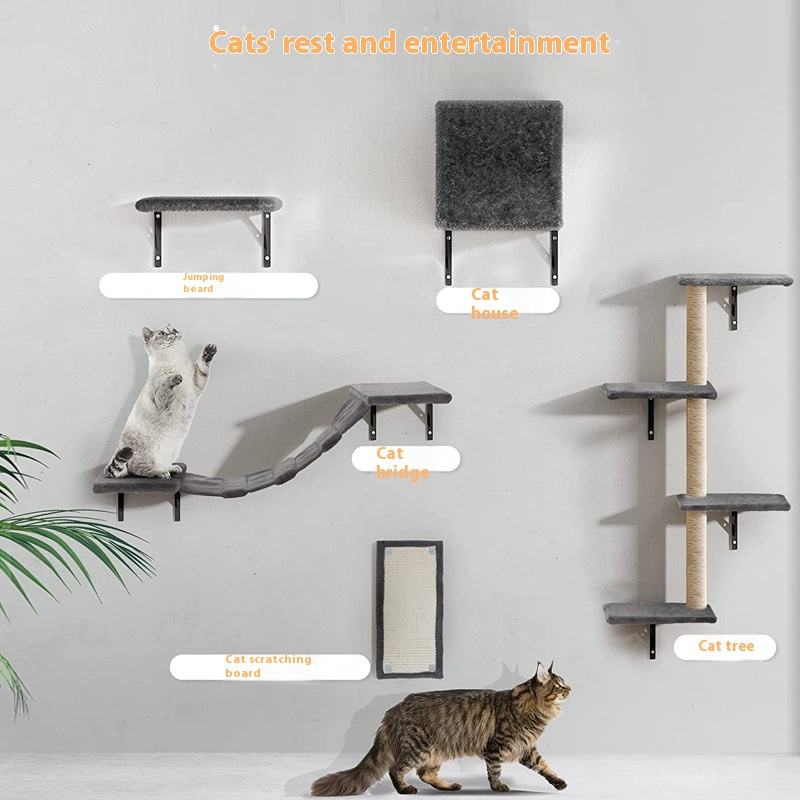 Wall Mounted Cat Tree 5-in-1