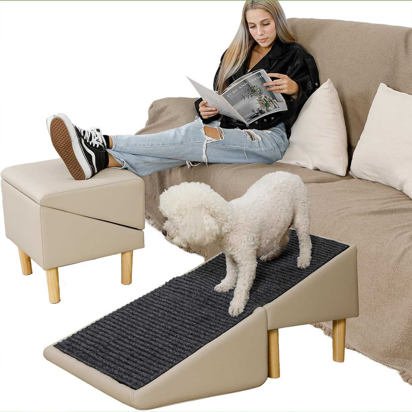 Foldable 2-in-1 Pet Ramp