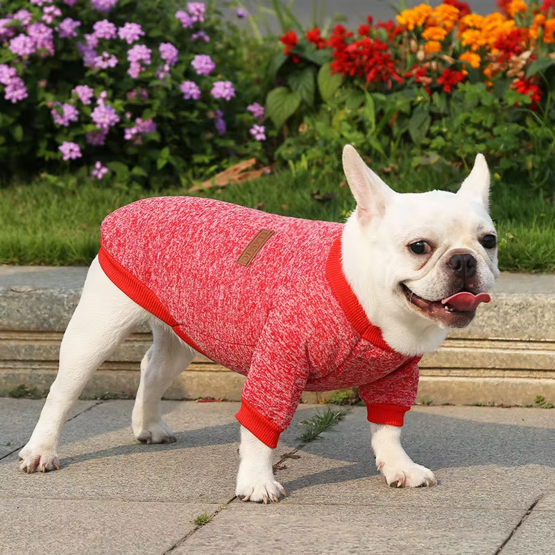 Wool Sweatshirt Printed Pattern Winter Small Medium Dog Clothing