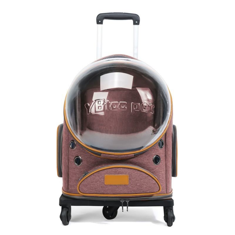 Space Capsule Pet Backpack With Wheels