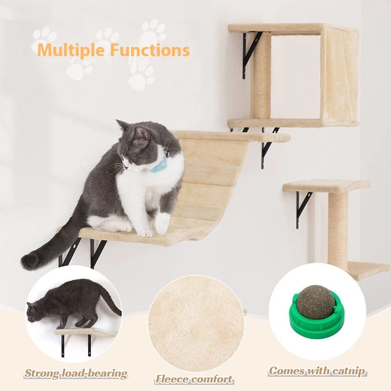Wall Mounted Cat Tree 5-in-1