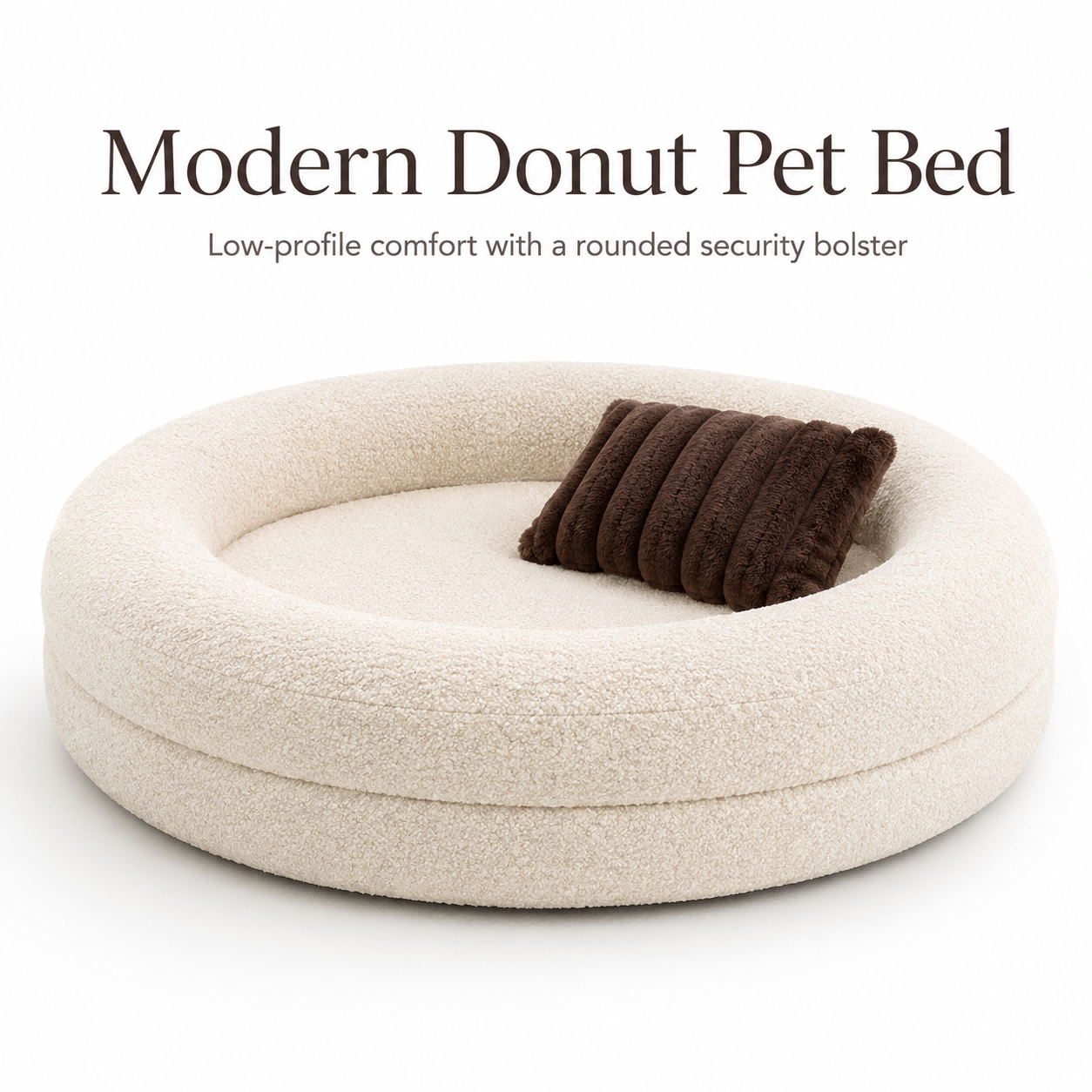 Wholesale Boucle Fabric Orthopedic Memory Dog Bed