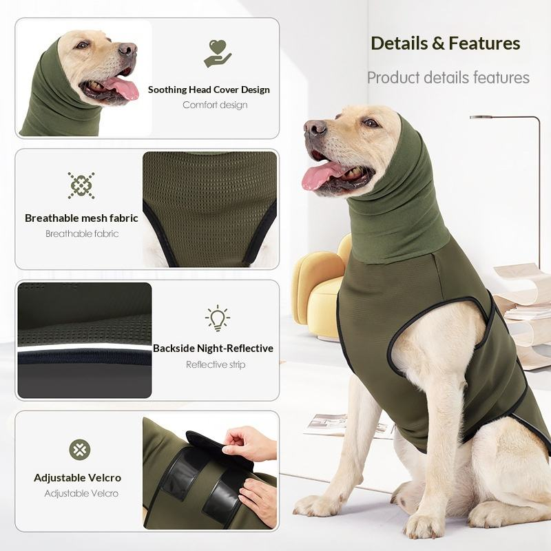 Dog Anxiety Relief Shirt with Calming Hood