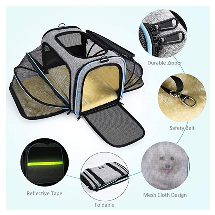 Double expanded pet carrier