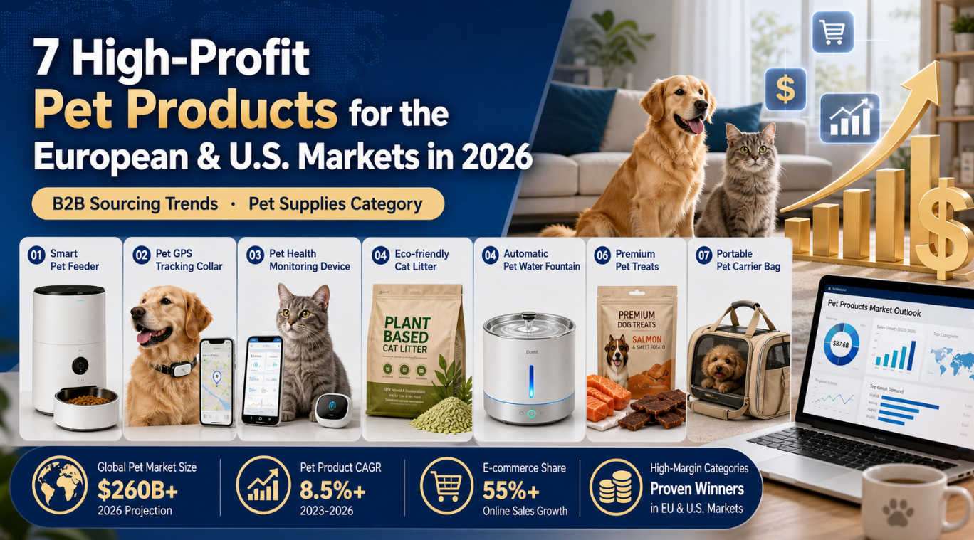 7 High-Profit Pet Products to Stock in 2026: A B2B Buyer‘s Guide to the US & European Markets