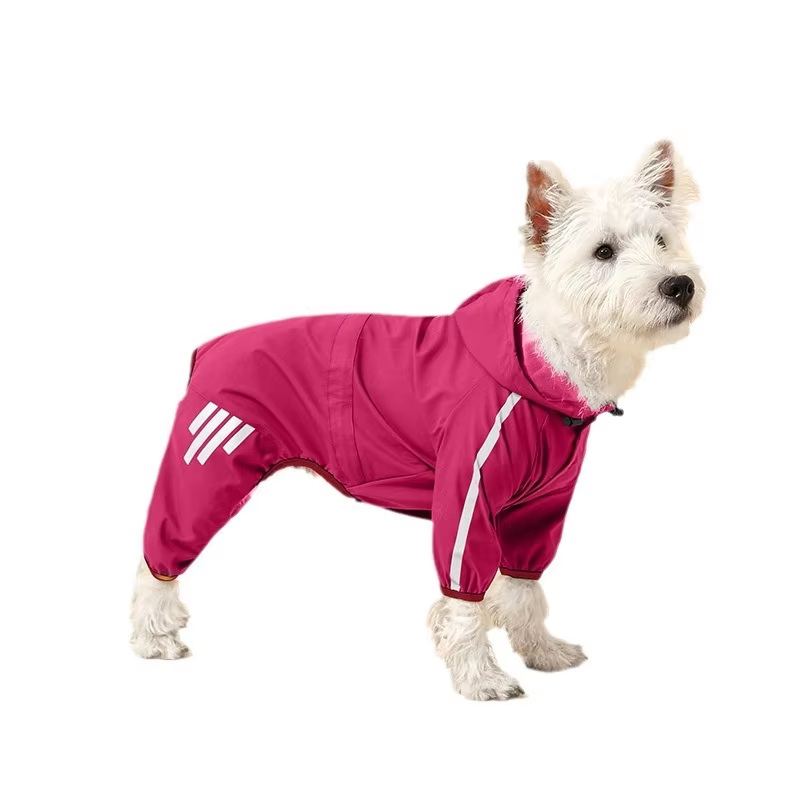 Professional waterproof dog raincoat