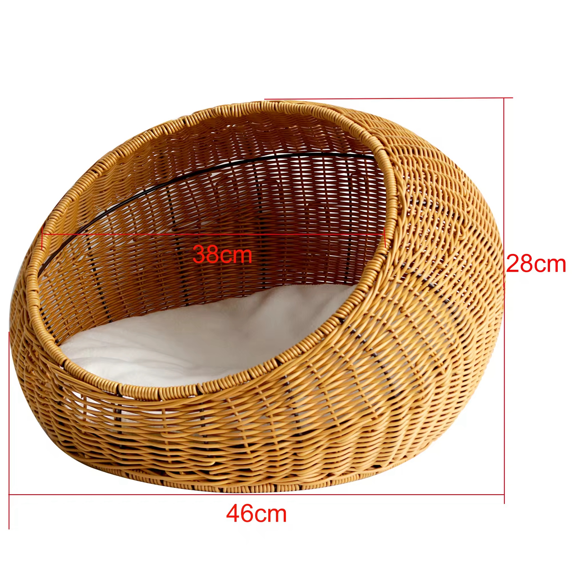 Rattan scratching cat house