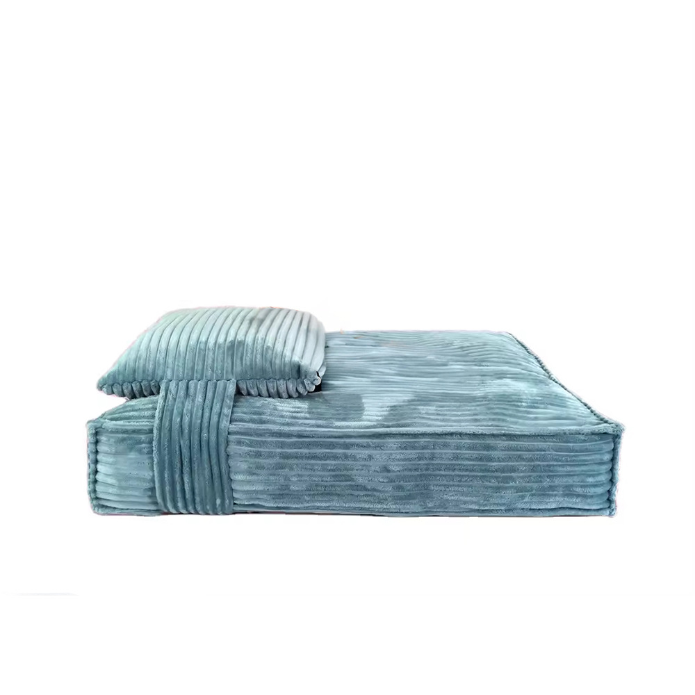 Corduroy orthopedic memory foam dog bed