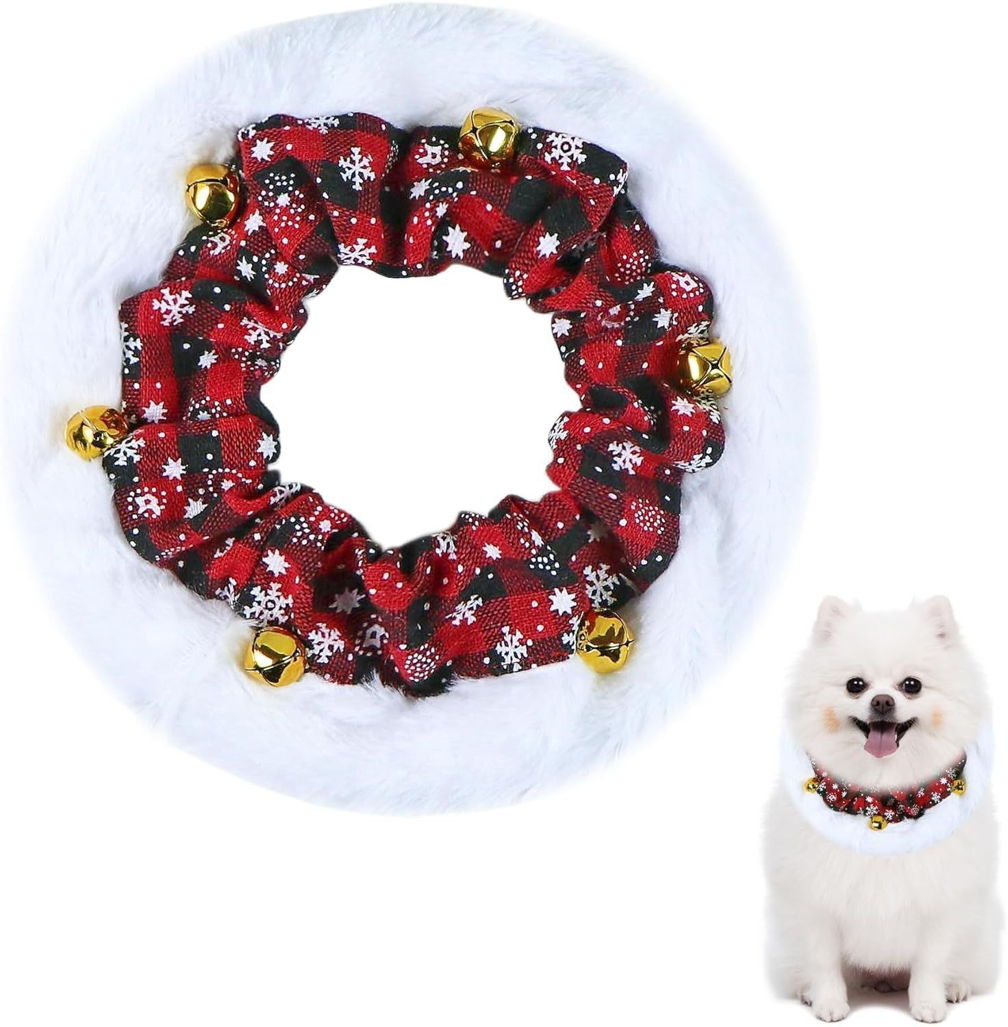 Christmas Pet Collar With Bells