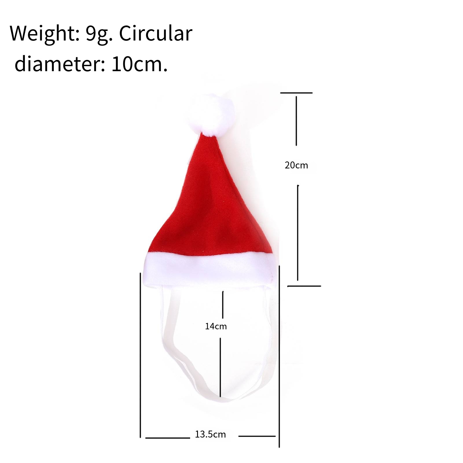 Pet Plush Santa Hat 