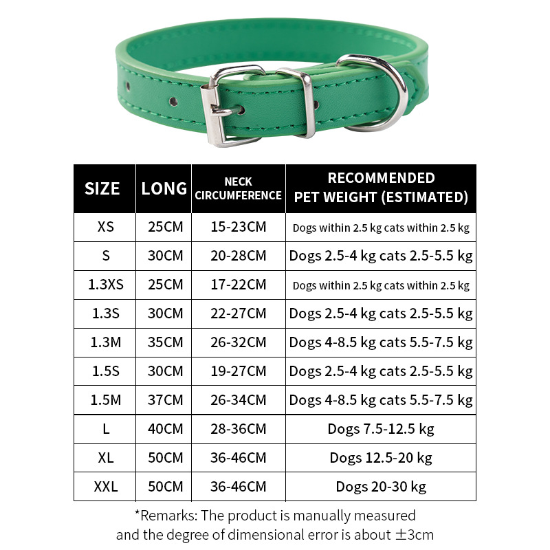 Colored Leather Collar
