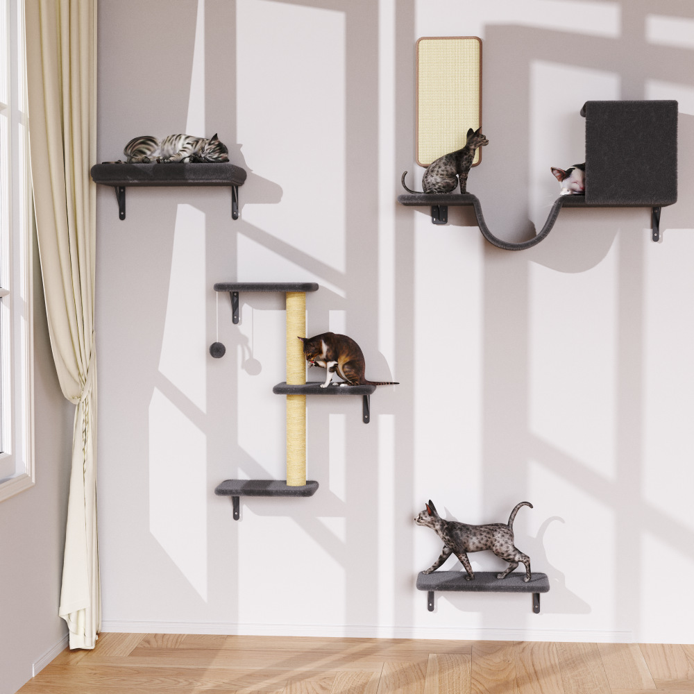 Wall Mounted Cat Tree 5-in-1