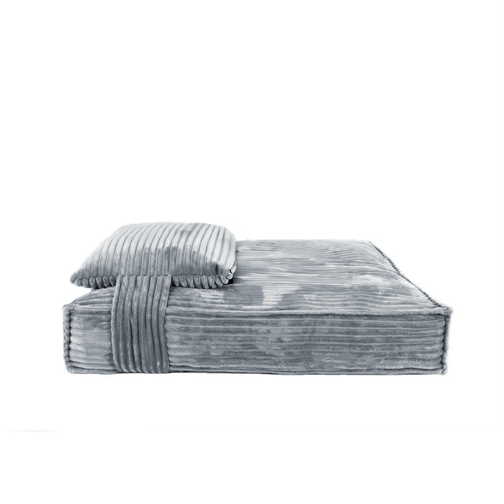 Corduroy orthopedic memory foam dog bed