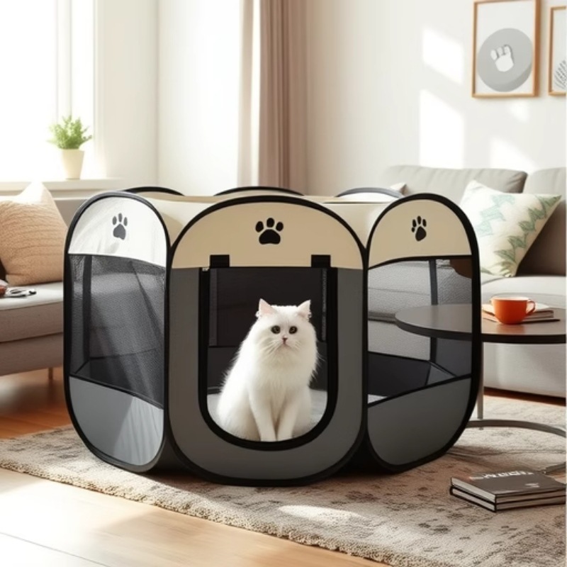 Octagonal Pet Playpen Cat Maternity Tent