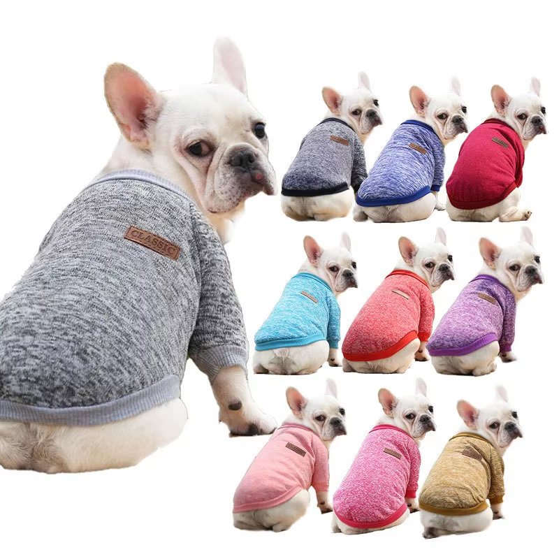 Wool Sweatshirt Printed Pattern Winter Small Medium Dog Clothing