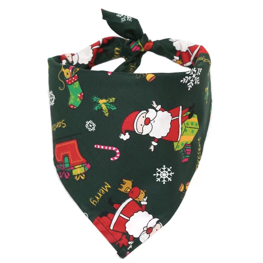 Christmas Pet Bandana, Festive Dog Triangle Scarf