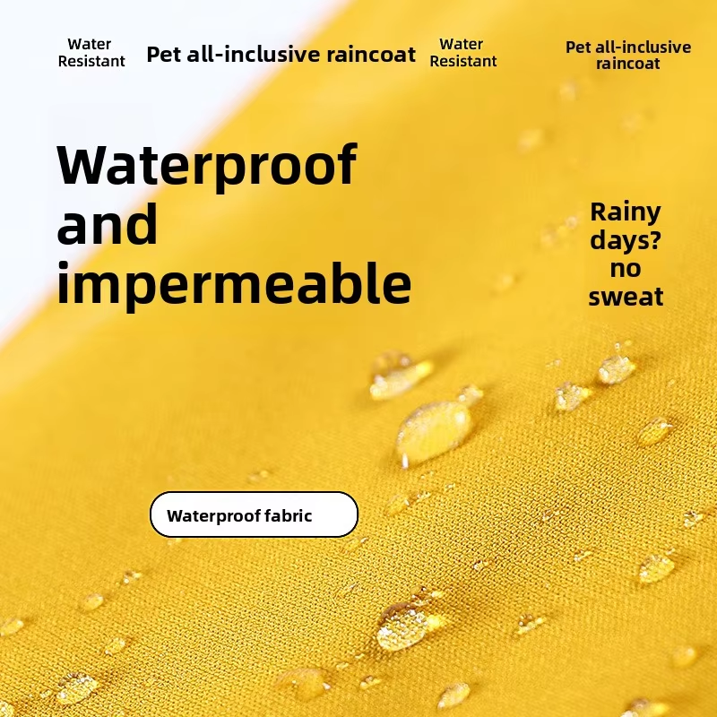 Professional waterproof dog raincoat